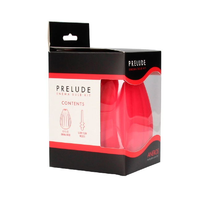 Aneros Prelude Enema Bulb Kit - Red